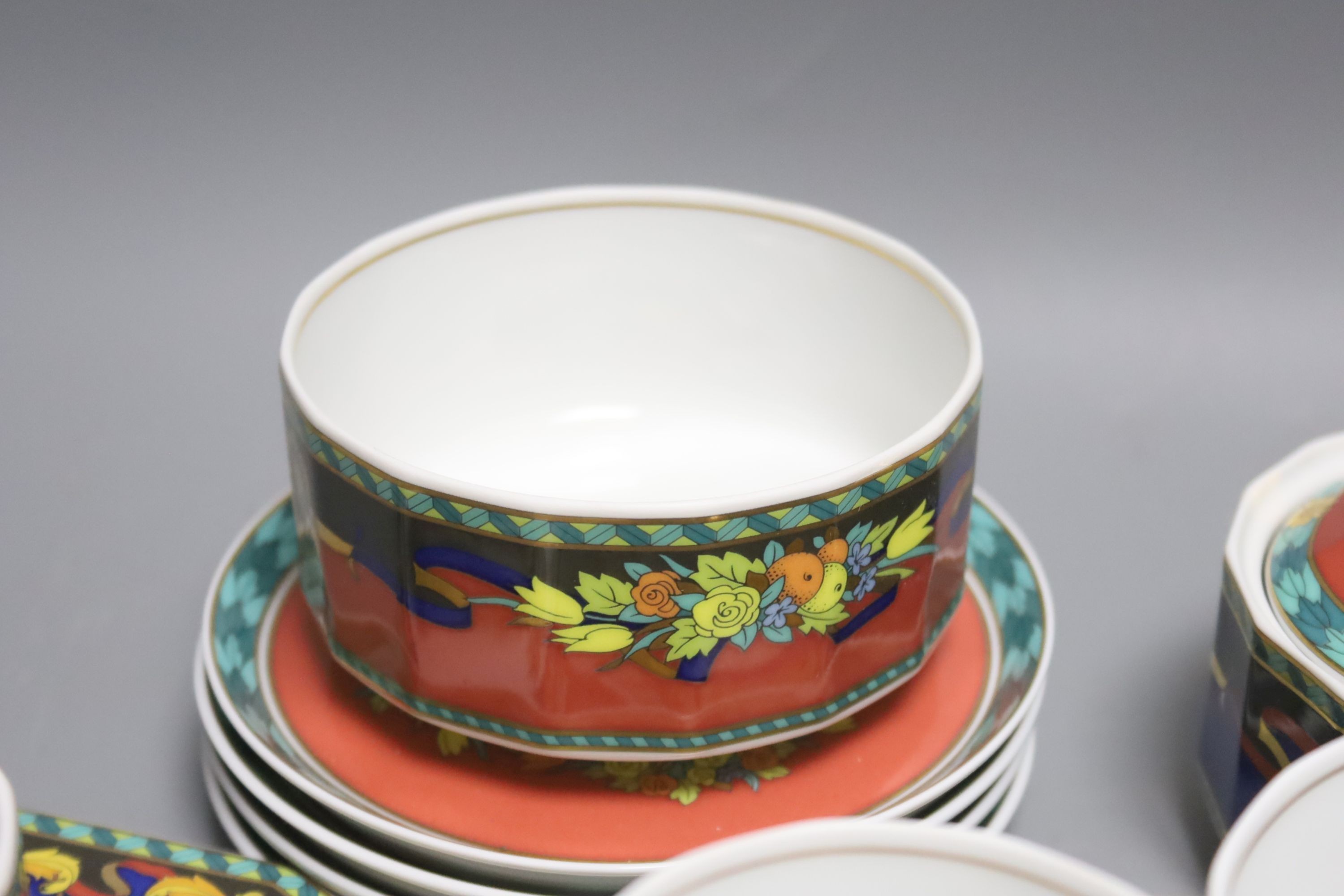 Versace Le Roi Soleil tea/coffee wares 16 pieces
